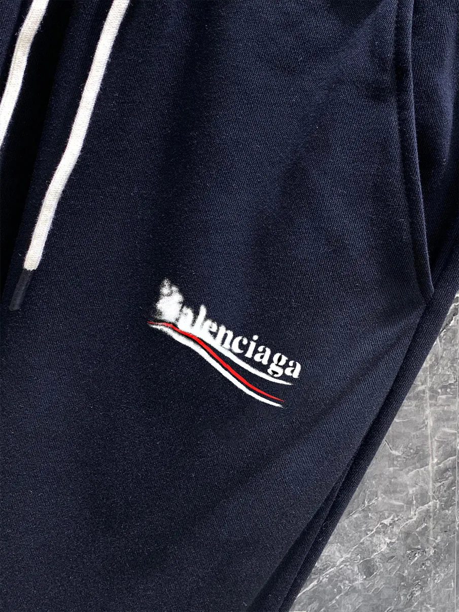 ✨Balenciaga Logo Factory 380g Black White ：Black Gray Size S-XL